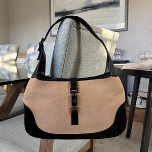 Gucci FELT Vintage Jackie O Tan/Black